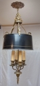 Tole & Bronze Four Light Chandelier