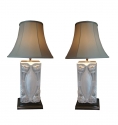 Pair of Architectural Chinese Poppy Lamps