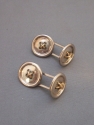 Pair of Tiffany & Co Silver & 14k Gold Cufflinks